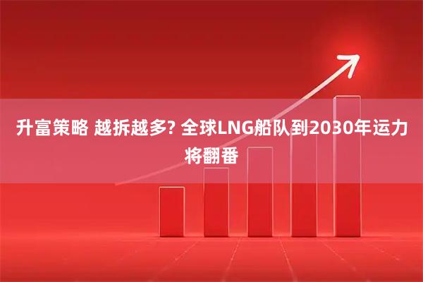 升富策略 越拆越多? 全球LNG船队到2030年运力将翻番