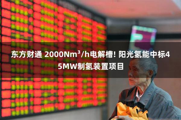 东方财通 2000Nm³/h电解槽! 阳光氢能中标45MW制氢装置项目