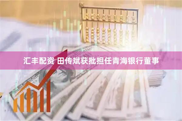 汇丰配资 田传斌获批担任青海银行董事